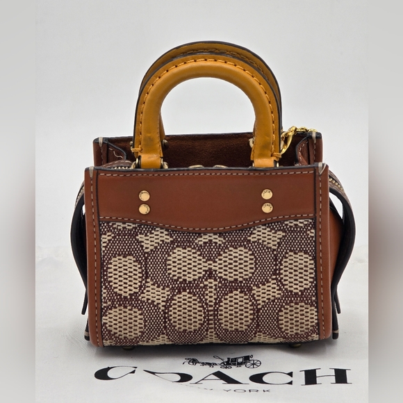 Coach 1941 Rogue Satchel 12 In Signature Jacquard , GUC - Picture 3 of 16